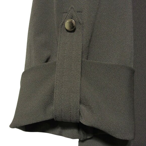 Michael Kors Plus Size Blouse Size 3X | NWT $98 | Olive Green Top w Gold Buttons - Picture 6 of 6